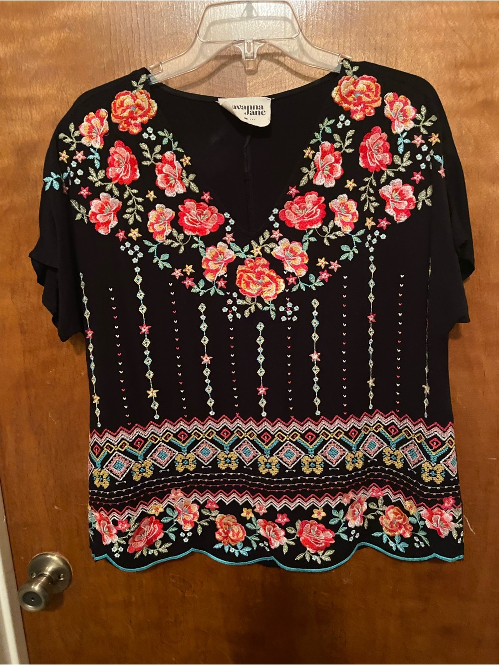 Savanna Jane Black Embroidered Too